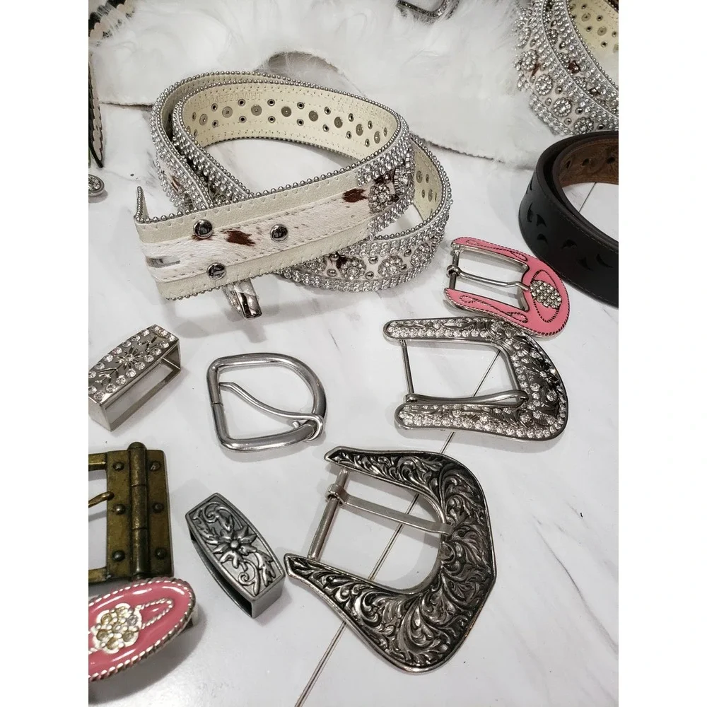 READ DESCRIPTION BROKEN PROJECT BELT LOT western rhinestone ariat cody james